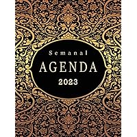 agenda semanal 2023: agenda semanal 2023,12 meses de enero a diciembre de 2023 maravilloso planificador de gran formato A4 2 páginas por semana patrón de mandala. (Spanish Edition)
