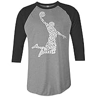 Threadrock Men's Basketball Player Typography Unisex Raglan T-Shirt