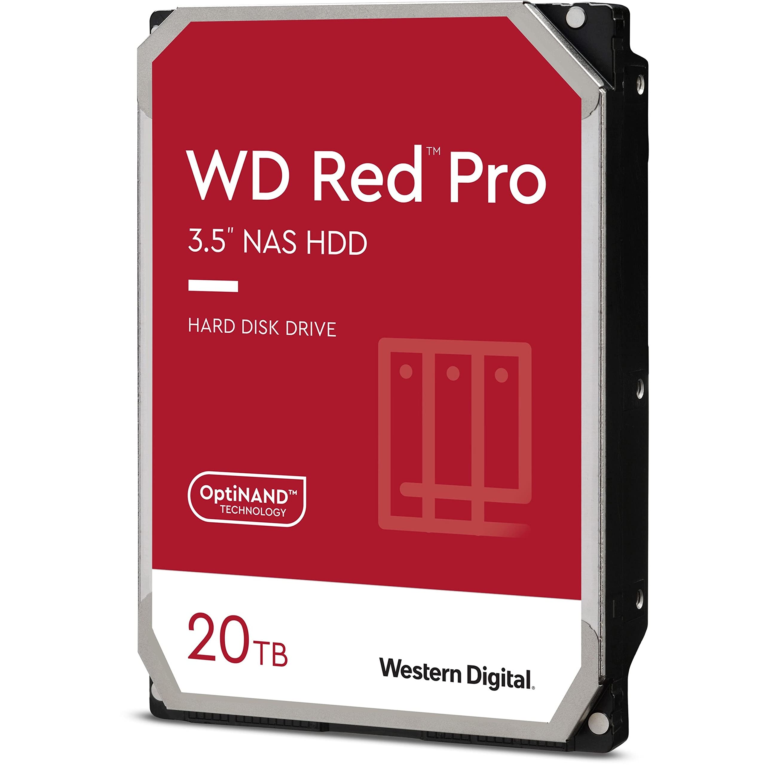 Western Digital 20TB WD Red Pro NAS Internal Hard Drive HDD - 7200 RPM, SATA 6 Gb/s, CMR, 512 MB Cache, 3.5