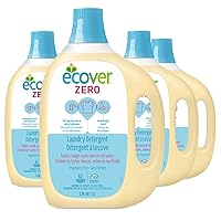 Ecover Zero Laundry Detergent, Fragrance Free, 93 Ounce (Pack 4)
