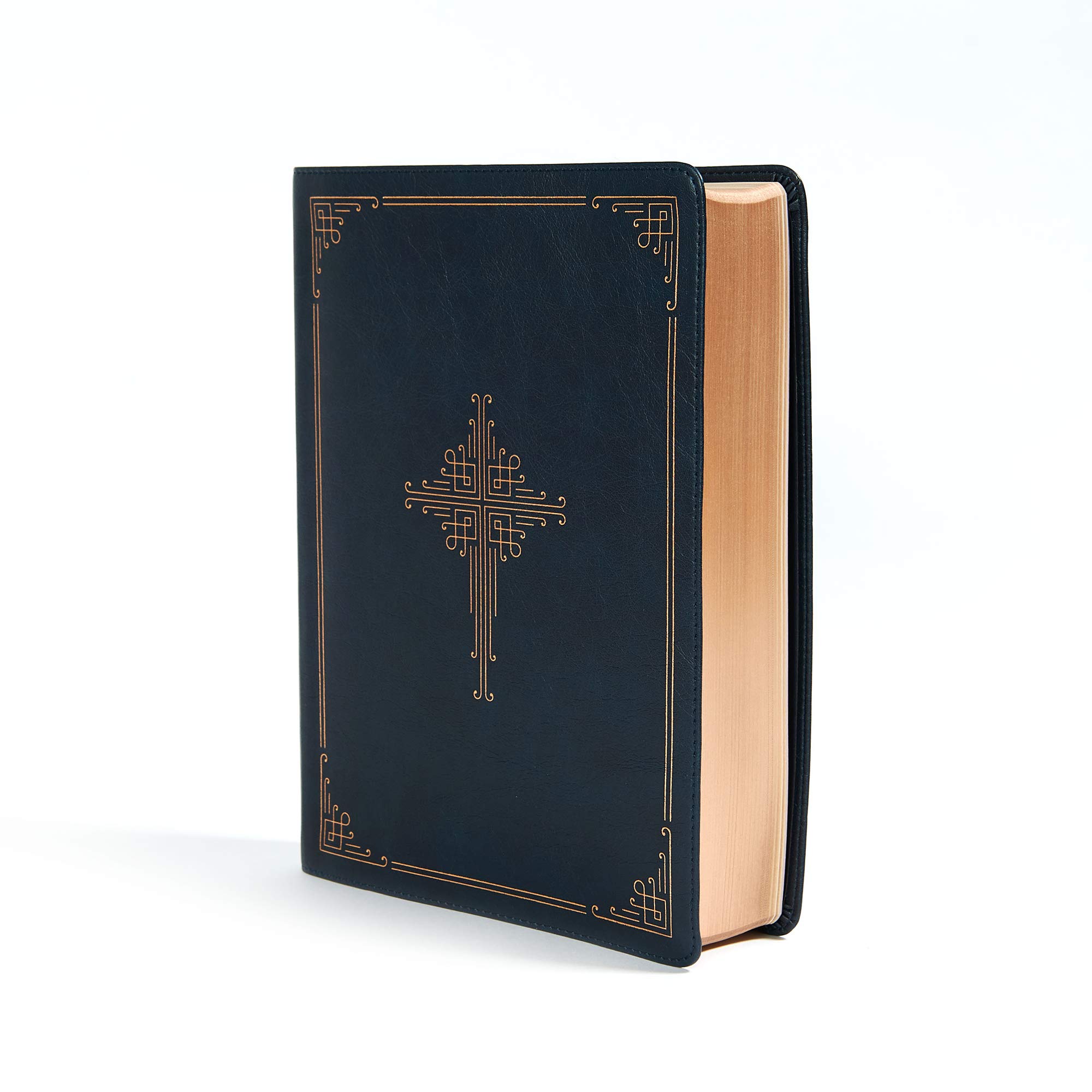 CSB Ancient Faith Study Bible, Navy LeatherTouch, Black Letter, Church Fathers, Study Note Commentary, Articles, Profiles, Easy-to-Read Bible Serif Type