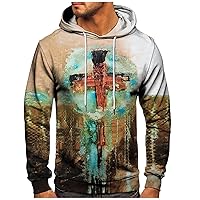 Men's Novelty Hoodies,Big Tall Tie Dye Hoodie Men 3D Colorful Print Cool Fleece Long Sleeve Pullover Hooded Sweatshirt