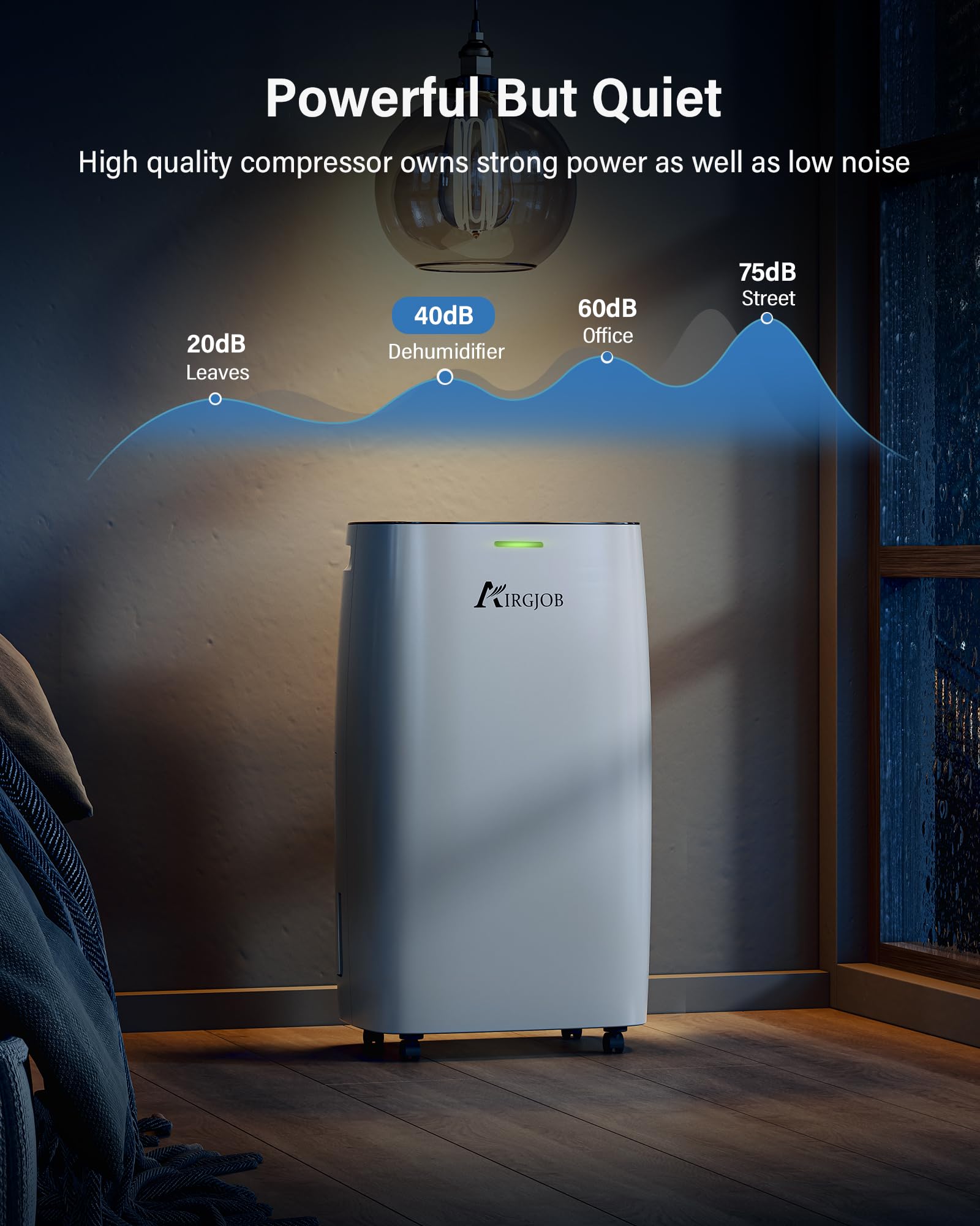 32-Pint Dehumidifier for Basement and Large Room - 2000 Sq. Ft，Quiet Dehumidifier for Large Capacity Room Home Bathroom Basements - Auto Continuous Drain Remove Moisture，With Child Lock