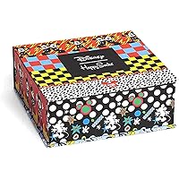 Happy Socks Unisex Disney 6-Pack Gift Box, 6 Pairs of Crew Socks