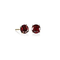 Anakao 9ct Gold Earrings for Women with a Choice of Natural Gemstones. 9ct Gold Stud Earrings set with 6mm Gemstones. Solid Gold Gemstone Earrings for Women