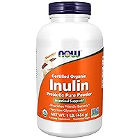 Supplements, Inulin Prebiotic Pure Powder, Certified Organic, Non-GMO Project Verified, Intestinal Support*, 1-Pound