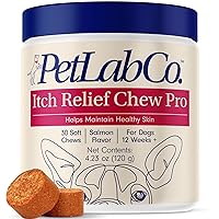 PetLab Co. Salmon Itch Relief Chew Pro for Dogs – Omega 3 for Dogs Itch Supplement - Packed with Beneficial Fatty Acids for Healthy Skin – Seasonal Allergies Support