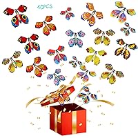 BFY Magic Flying Butterfly Wind Up Toys for Card, Gag Gifts for Kids Great  Surprise Colorful Butterfly in Book Greeting Card Books for Wedding Party