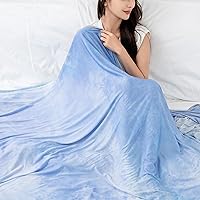 for Night Sweats Decorative Tie Dye, Double Sided Queen Size Summer Breathable Blankets, Absorbs Heat to Keep Cool on Warm Nights, All Season (Color : Blue, Size : 150X200cm)
