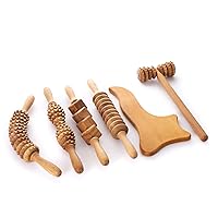 Ribnican Accessories Maderotherapy Anti Cellulite Massage Set Wooden Roller Lymphatic Drainage Tool - 6