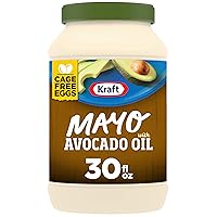 Mayo with Avocado Oil Reduced Fat Mayonnaise - Classic Creamy Condiment for Sandwiches and Salads, Made with Cage-Free Eggs, For a Keto and Low Carb Lifestyle, 30 fl oz Jar