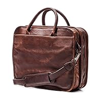 Moore and Giles Miller Leather Standard Attaché - Titan Milled Brown
