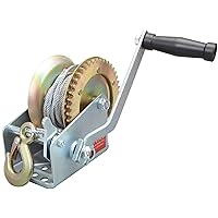 Torin ATRT1061CB 600lbs Capacity Boat Trailer Hand Winch with Two-Way Ratchet,Silver