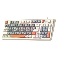 Gaming Keyboard Wired Mixed Rainbow Led Light Compact PC Slient Keyboard with Number Pad Dust-Proof Wired Gaming Keyboard 94 Keys for Computer/Laptop/Office/Gaming