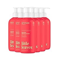 ATTITUDE Body Lotion for Kids, EWG Verified, Plant- and Mineral-Based Ingredients, Vegan and Cruelty-free Personal Care Products, Mango, 16 Fl Oz (Pack of 6)