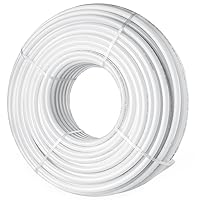 VEVOR PEX Pipe 3/4 Inch, 500 Feet Non-Oxygen Barrier PEX-B Flexible Pipe Tubing for Potable Water, for Hot/Cold Water & Easily Restore, Plumbing Applications with Free Cutter & Clamps,White