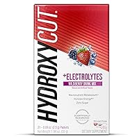 Hydroxycut Drink Mix, Wildberry Blast - 21 Travel-Size Packets - Zero Calories, Zero Sugar - Boost Metabolism, Burn Calories, Increase Energy - For Women & Men