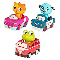 B. toys- Mini Riders- Cars & Animal Characters – Smart Car, Police Car, Van – Toy Cars for Toddlers, Kids – Lights & Sounds – 12 Months +
