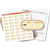 Fitness planner stickers sheet Sport weight loss calories count workout diet food habit tracker goal steps exercise calendar checklist weekly monthly 27/03 FMSH03 (Pack 4 sheets)