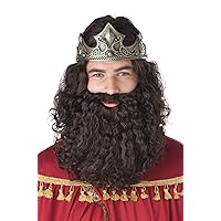 California Costumes Men's Biblical King Wig & Beard, Brown, One Size