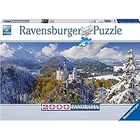 Ravensburger Neuschwanstein Castle 2000 Piece Panorama XXL Jigsaw Puzzle for Adults – Softclick Technology Means Pieces Fit Together Perfectly