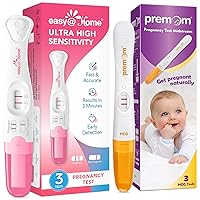 Easy@Home Pregnancy Test Sticks 3 Pack + Premom Pregnancy Test Sticks 3 Pack