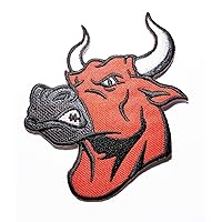 NBA CHICAGO BULLS Logo Emblem Embrodiered Iron On Mini Patch 4 1/2