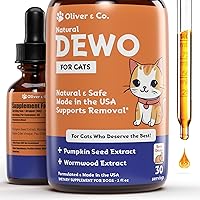 Natural Tapeworm Treatment for Cats - Herbal Treatment for Whipworm, Roundworm, Hookworm, Tapeworm - Cat Supplements & Vitamins - Cat Vitamins - Cat Supplements - 1 fl oz - Roast Chicken Flavor