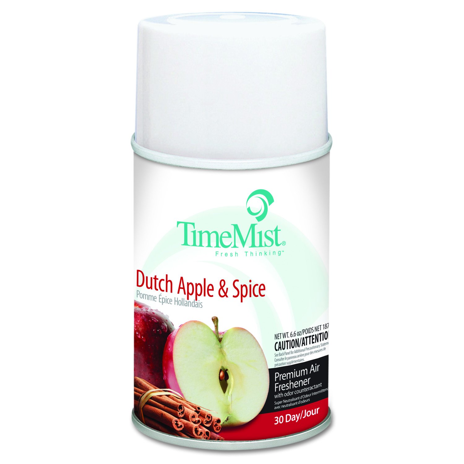 TimeMist 1042818EA Metered Fragrance Dispenser Refill, Dutch Apple & Spice, 6.6 oz, Aerosol