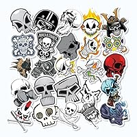 25pcs Collection Skulls Decals Stickers Criminal Heart Rose Anatomy Pack 16