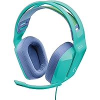 Logitech G335 Wired Gaming Headset, with Flip to Mute Microphone, 3.5mm Audio Jack, Memory Foam Earpads, Lightweight, Compatible with PC, PlayStation, Xbox, Nintendo Switch - Mint