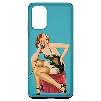 Galaxy S20+ Hot Pinup Girl Lingerie Stockings & Heels- Retro Pin Up Girl Case
