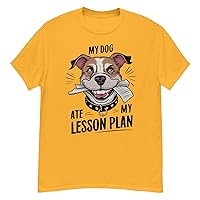 My Dog Ate My Lesson Plan Funny Teacher T-Shirt - Perfect Tee for Educators and Teachers