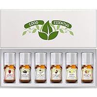 Fragrance Oils Set of 6 Scented Oils from Good Essential- Apple / Chocolate Oil, Coconut / French Vanilla Oil, Peach/ Cupcake Oil: Aromatherapy, Perfume, Soaps, Candles, Slime, Lotions!