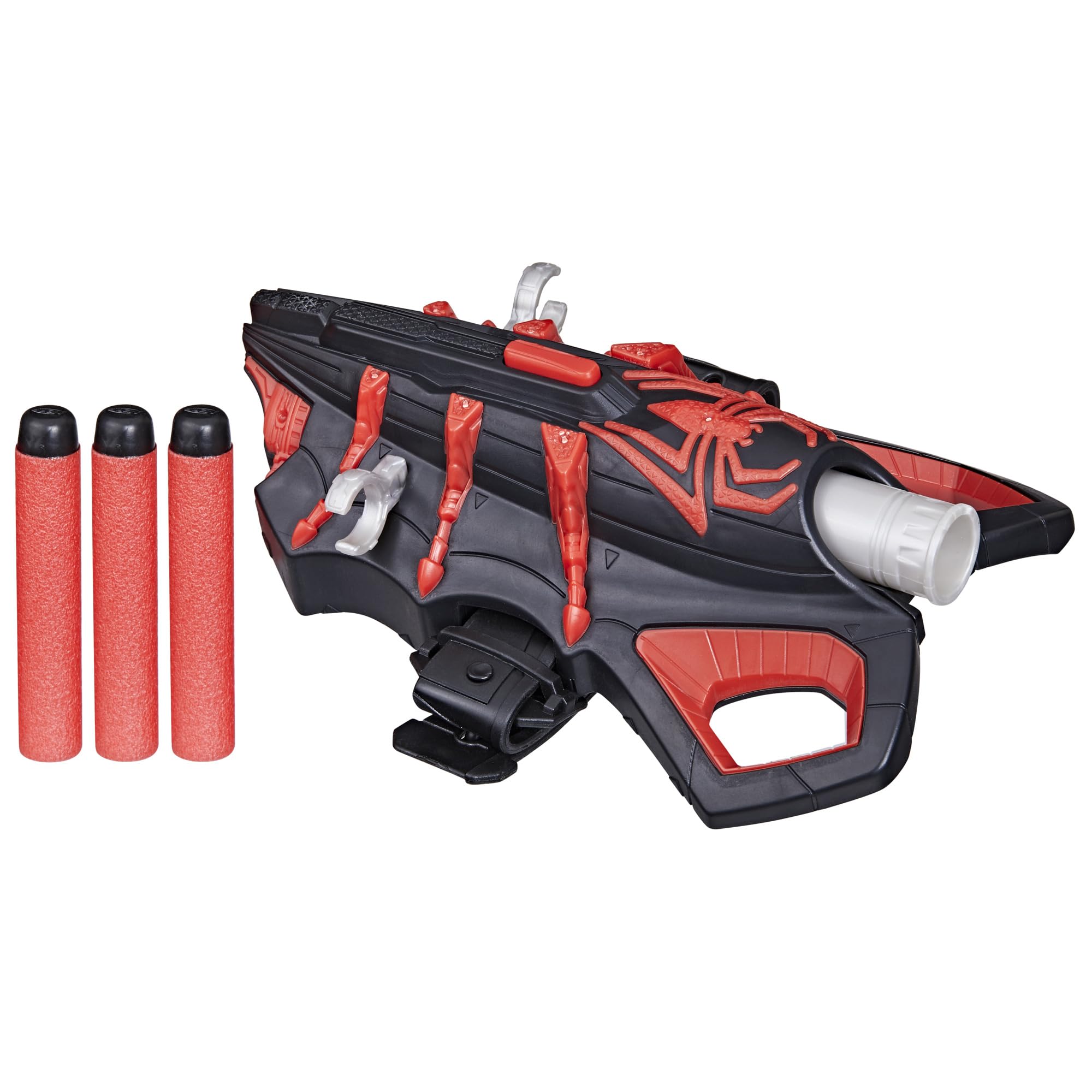 Marvel NERF Spider-Man Miles Morales Thwip-Tech Blaster, Includes 3 Darts, Web Shooter, Role Play Toy for Kids 5 and Up