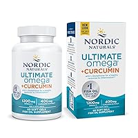 Omega Curcumin, Lemon - 60 Soft Gels - 1200 mg Omega-3 + 400 mg Optimized Curcumin - Combats Cellular Stress - Non-GMO - 30 Servings