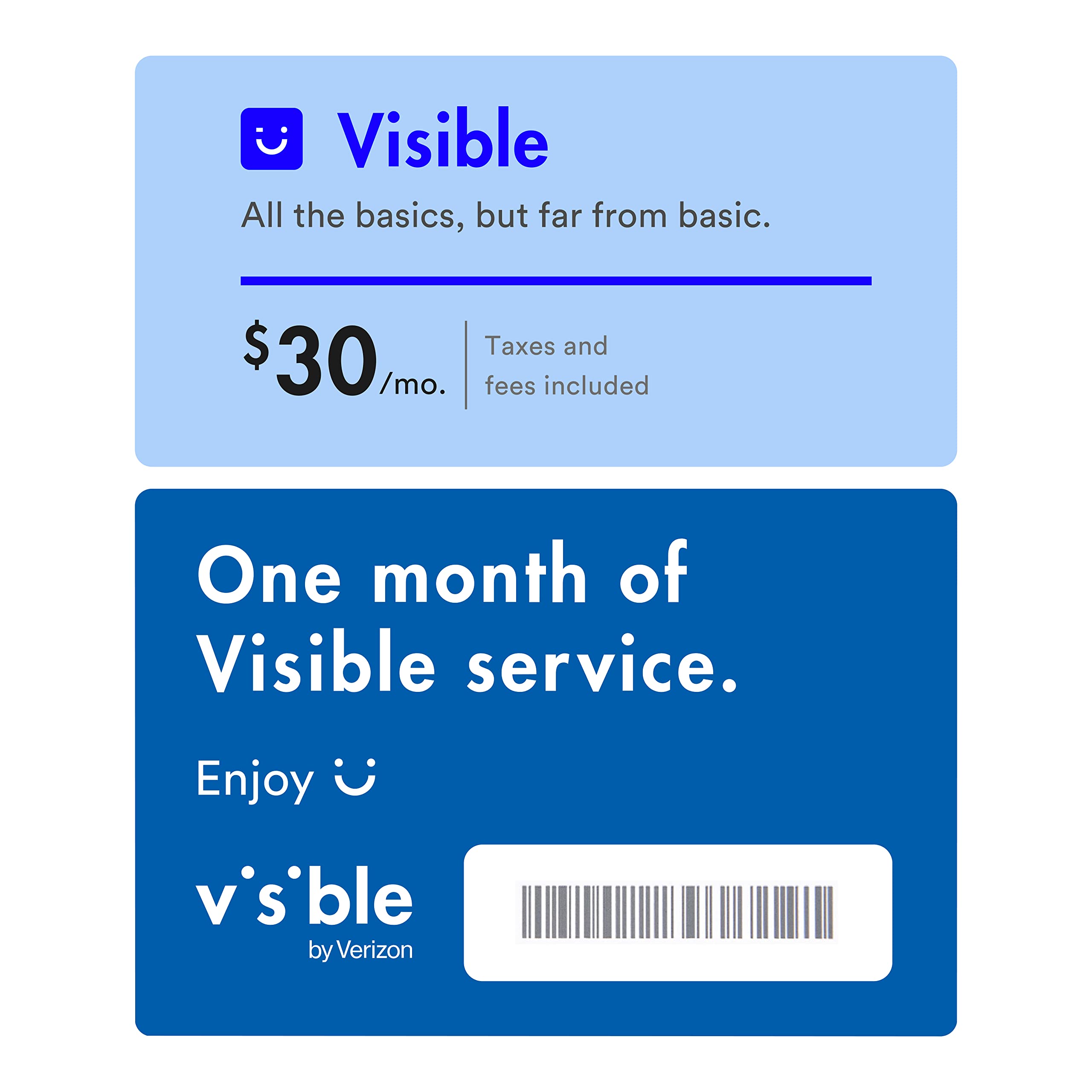 Visible One Month Prepaid Service & SIM Card | Visible Unlimited Data Plan