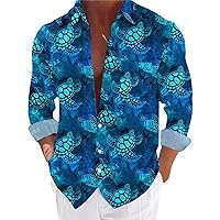 Hawaiian Shirts for Men Funny Polyester Summer Tees Beach Oversized Button Up Retro Hiphop Multicolored Sweatshirts