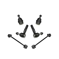 6 Pc Front Steering & Suspension Kit Outer Tie Rod Ends Lower Ball Joints Sway Bar End Links Fits Jeep Commander 2006-2010 All Models Jeep Grand Cherokee 2005-2010 All Models
