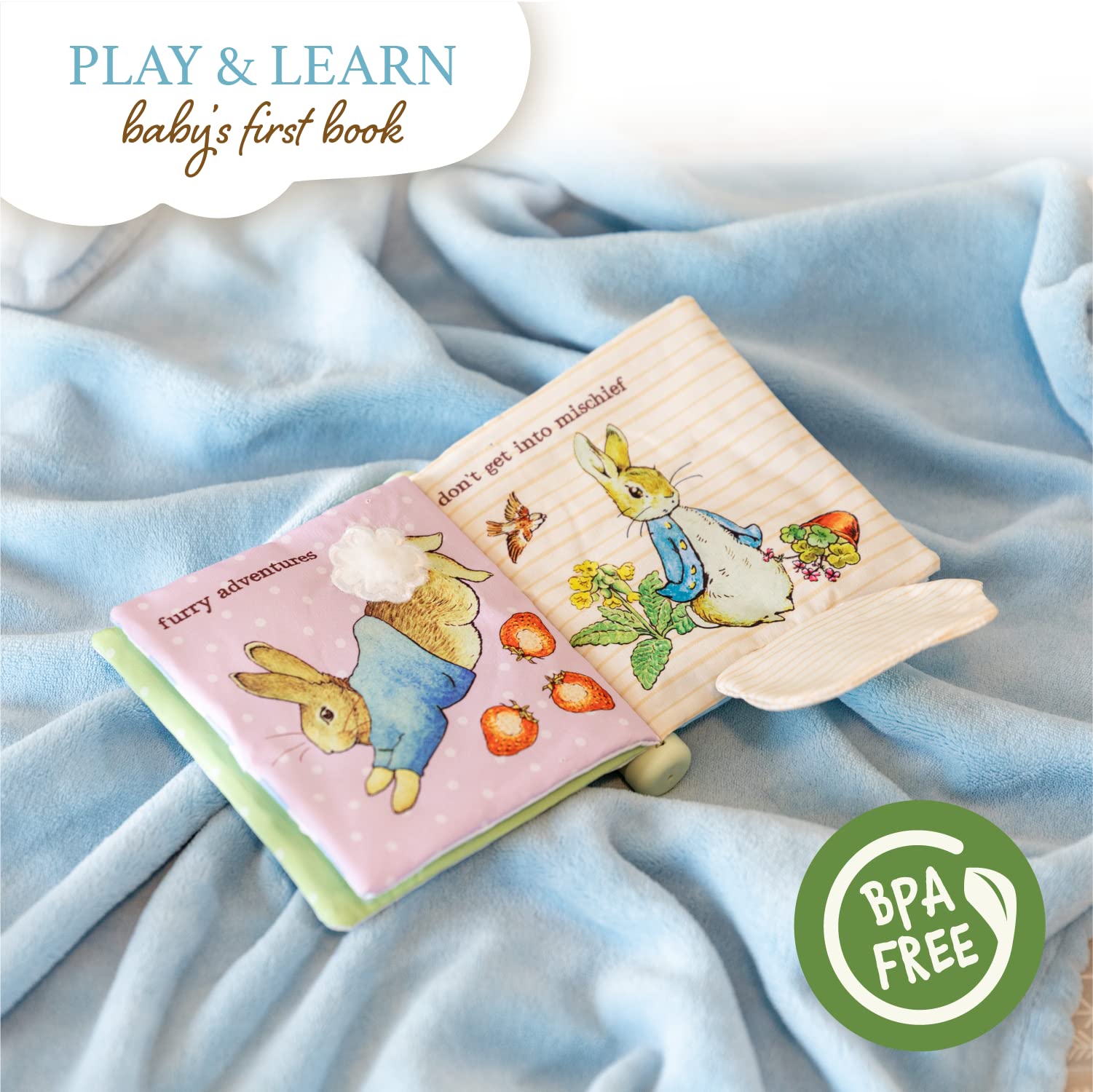 Beatrix Potter Peter Rabbit Soft Teether Book, 1 Count (Pack of 1)