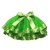 Petitebella Green Petal Skirt Green Polka Dots Ribbon Nb-8y