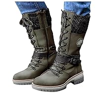 Platform Boots for Women,Women's Fashion Casual Zipper Short Ankle Boots Comfort Round Toe Combat Sneakers Boots