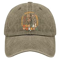 Social Worker Funny Social Work Month hat for Women Vintage Cotton Washed Baseball Caps Adjustable