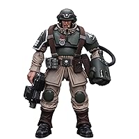 JOYTOY 1/18 Warhammer 40,000 Action Figure Astra Militarum Cadian Command Squad Veteran Sergeant with Power Fist Anime Collection Model
