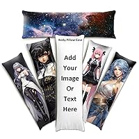 2 Way Tricot Personalized 2WT Body Pillow Cover Case Custom Photos or Text Two-Sides Printed Cushion Covers,Customize Anime Character Pillowcase, 4.6ft (20
