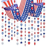 Memorial Day Ceiling Decorations,8.8FT Independence Day Ceiling Banner 4th of July Decor National Day Hanging Ornaments for Patriotic Soldier Red White Blue America Theme Party Indoor Outdoor