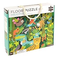 Petit Collage Floor Puzzle, Wild Rainforest, 24-Pieces – Large Puzzle for Kids, Completed Rainforest Puzzle Measures 18” x 24” – Makes a Great Gift Idea for Ages 3+