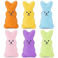 Distaratie 6 Pack Easter Bath Bombs Bunny Bubble Bath Bomb for Adults Boys Girls Moisturizing SPA Fizzy Ball Easter Basket Stuffers Birthday Present Supplies Easter Day Gift Idea