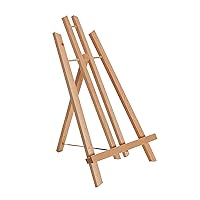 US Art Supply 14 inch Tall Medium Tabletop Display A-Frame Easel (1-Each), Accommodates canvas art up to 12