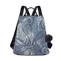 ALAZA Paisley Light Leafs Backpack for Daily Shopping Travel